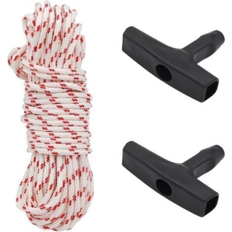 3-Piece Start Rope with Handle for Lawnmower, Chainsaw, Brushcutter, Trimmer, Engine Parts (10 meters, 3.0 mm) (1/5)