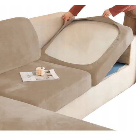 COPRIDIVANO SEDUTA BEIGE CAPPUCCINO VELLUTO 95-135 [52W-CP]