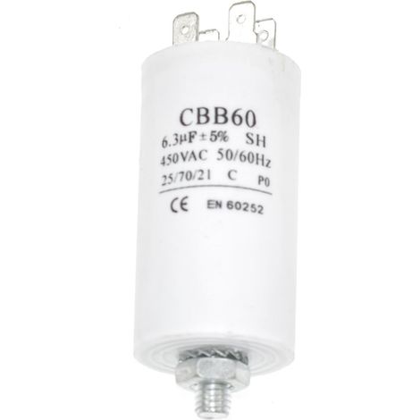Universal 6.3UF Microfarad Appliance Motor Start Run Capacitor (1/2)