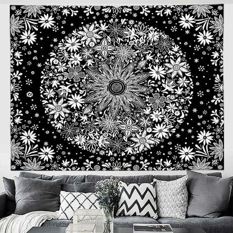 Tenture murale de tapisserie, tapisseries, tenture murale indienne hippie Boho Mandala, décoration de tapisserie (1/5)