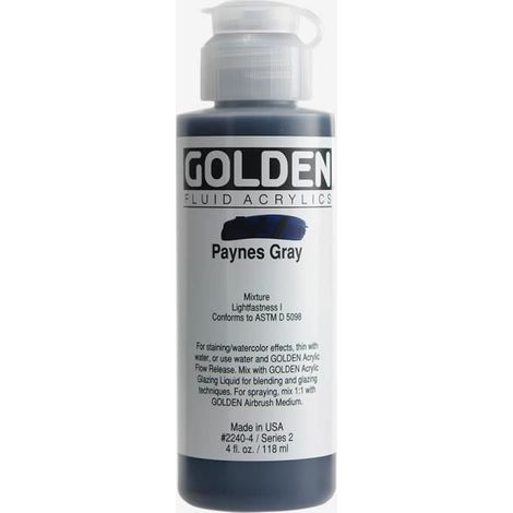 Peinture acrylique - GOLDEN - Paynes Grey - 119ml - Professionnel - Mixte
