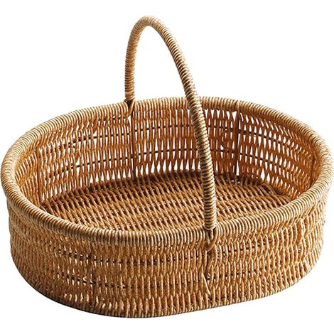 Corbeille à fruits tissée, panier à pain, porte-collation (1/5)