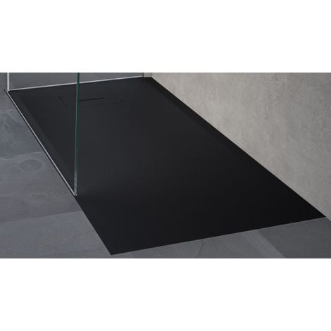 Receveur de douche recoupable NOVELLINI NOVOSOLID noir 120x80 cm (1/5)
