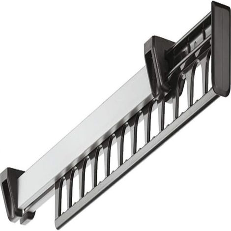 Cintre Coulissant - Support Pour Cintres De Garde-Robe - Longueur Rétractée 315 mm Longueur Étendue 475 mm - Charge Max 8 kg - Lot De 1 (1/5)