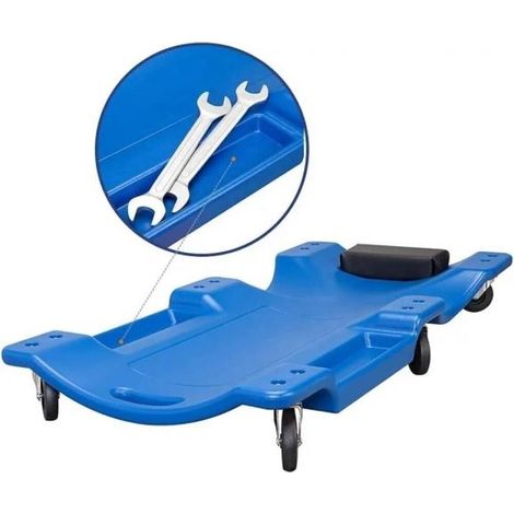 Carrello Sotto Auto Meccanico officina 100cm Lettino Sottomacchina Poggia Testa 02104