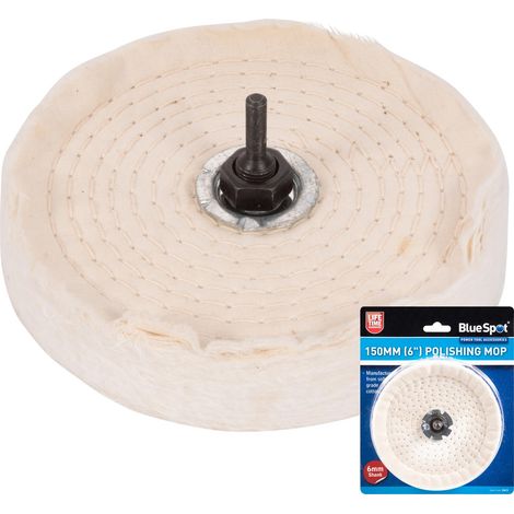 Bluespot 150mm Buffing Polishing Cloth Cotton Mop Wheel Pad For Power Drill (1/3)