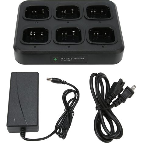 Chargeur rapide 6 voies pour talkie-walkie avec câble 1,1 m, station de charge pour radio BF-UV82, prise US 100-240V AC (1/5)