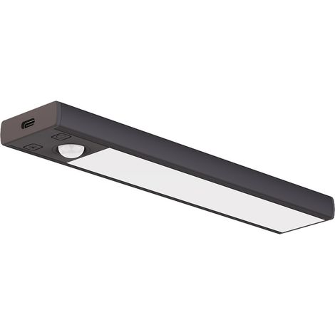 Lampes sous meuble à capteur rechargeables USB-C, lot de 2, LED 1W 3CCT, noires, VIRO Eko-Light (1/5)