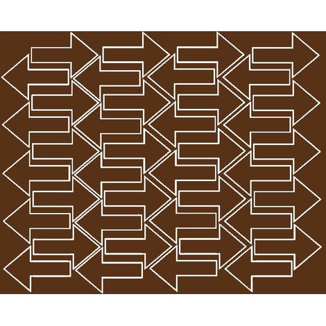 Autocollants flèche 10x7cm, 40 pièces, marron brillant