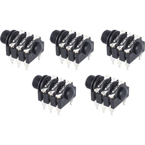 Cinq prises jack stéréo, connecteur microphone 6 broches de 6,35 mm, prise de microphone pour le remplacement des microphones frontaux. (1/5)