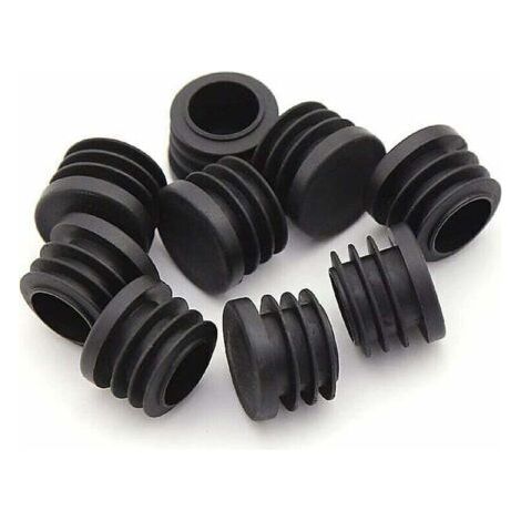 Bouchon Pied de Chaise,Bouchon en Plastique Rond,30 pièces Bouchon d'extrémité de Tube Noir Bouchon de Chaise Glisse Rond Embout de Protection de Meubles Chaise/Jambe Tuyau Couvercle Insert (25 (1/4)