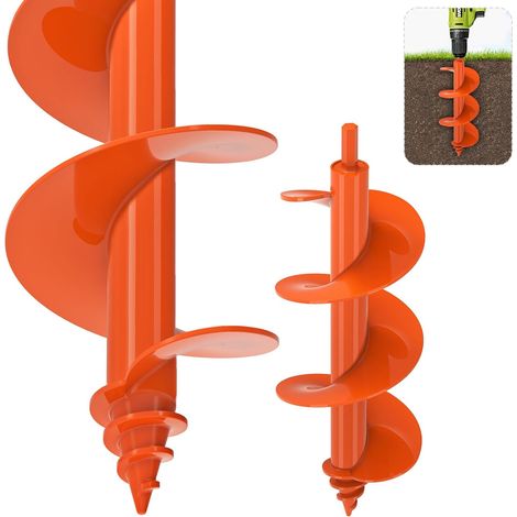 Planting Twist Drill Bit - 4" x 12" Heavy Duty Garden Auger Drill Bit Fits 3/8" Hex Drill Bits - Bulb Planting Tool Auger Post for (1/5)
