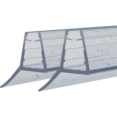WDWRITTI Duschdichtung 2x100cm Dichtung für 4-6mm Glastür Duschwand Badewanne Duschkabine Wasserabweiser Schwallschutz Duschdichtungen für Duschtüren, Transparent