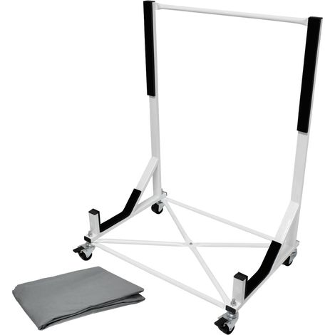 Ecd Germany – Chariot de visite hardtop avec couverture rigide – Support acier 76,5 x 52 x 93,5 cm – 4 roulettes doubles avec frein