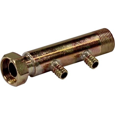 Collecteur 3/4" (20/27) Mâle + écrou tournant - 2 départs pour tube PER Ø12 - entraxe 40mm (1/2)