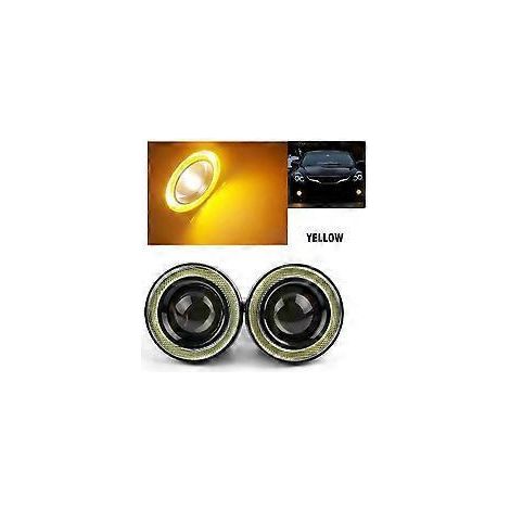 Stück 6,4 cm Hochleistungs-Universalscheinwerfer – LED-Ring „Angel Eye“, Nebelscheinwerfer, Tagfahrlicht, orange (1/5)