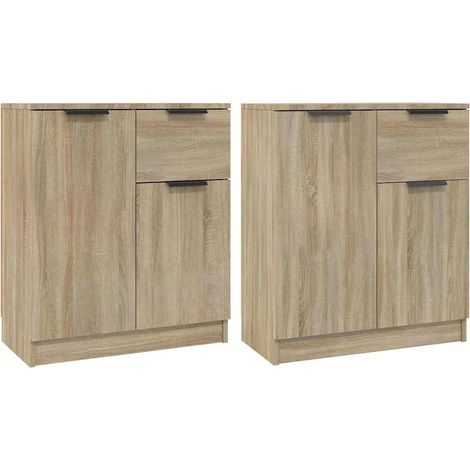 Maison Exclusive - Credenze 2 pz Rovere Sonoma 60x30x70 cm in Legno Multistrato (1/5)