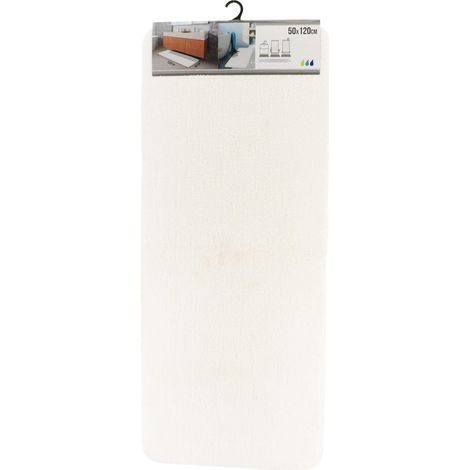 Tapis microfibre double vasque 50x120 cm dessous latex - blanc - Tendance (1/3)