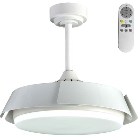 Ventilador de techo LED smart “Batán” regulable con control remoto (35W 3CCT 3200lm) IP20 Ø107cm color blanco (1/5)