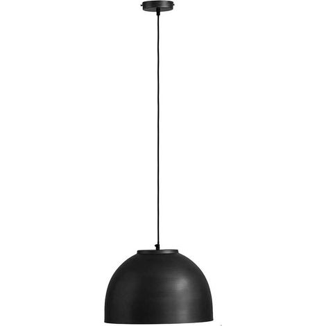 Globo Hermi Plafonnier suspendu dôme noir mat 1x E27 (1/2)