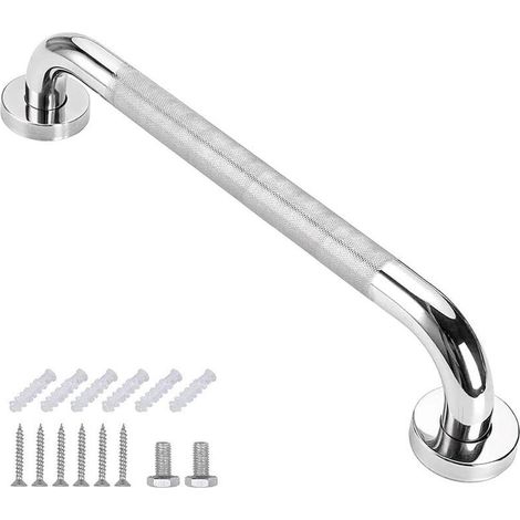 Barre d'appui salle de bain 50 cm, poignée maintien WC antidérapante, rampe de douche en acier inoxydable avec visserie fournie (1/5)