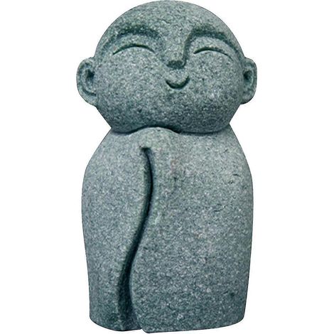 Petite statue de moine, sculpture de Bouddha, objet artisanal en grès, ornement de table pour bureau, cheminée ou salon.-Style B