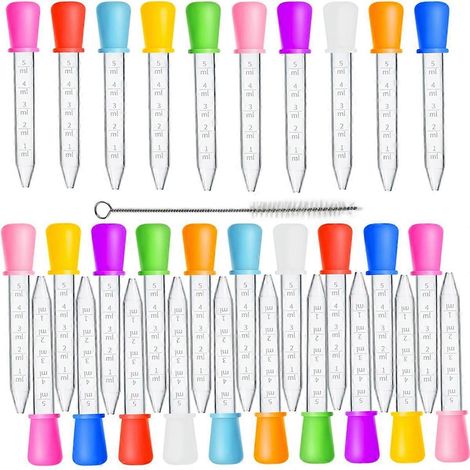 Pipettes compte-gouttes en silicone, petit compte-gouttes en plastique (1/5)