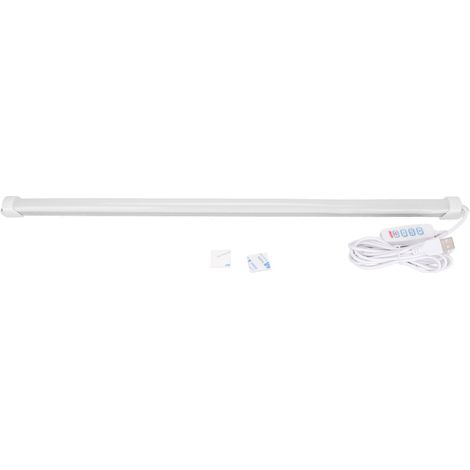 Lámpara de mostrador LED regulable, enchufe USB, 3 colores.