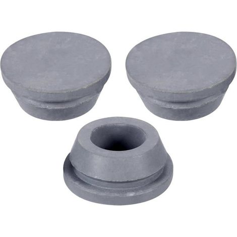 Bouchons de vidange de climatiseur 18 mm en caoutchouc, pièce de rechange pour climatiseur split de fenêtre, gris, lot de 3 (1/5)