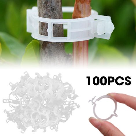 100pcs Collier Lien Pour Ligature Clips de Fixation pour Tomates Vigne de Poivre Concombre (1/5)