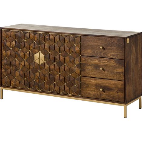 Kommode Mango 145x40x77 braun geölt DIAMOND 207
