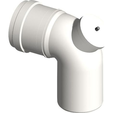 Systeme de gaz d'echappement plastique Coude 87° avec ouverture controle DN 110