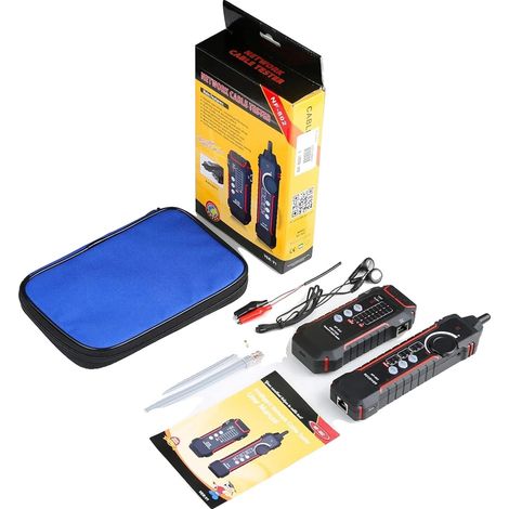 Comprobador de cables de red, función de continuidad y parpadeo de puertos, compatible con RJ11/RJ45. (1/2)