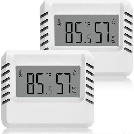 Digital Thermometer Hygrometer, 2pcs Mini Indoor Thermometer, Large LCD Display, Portable, Min/Max Recording, for Home Terrarium Baby Room Incubator Cellar (1/5)