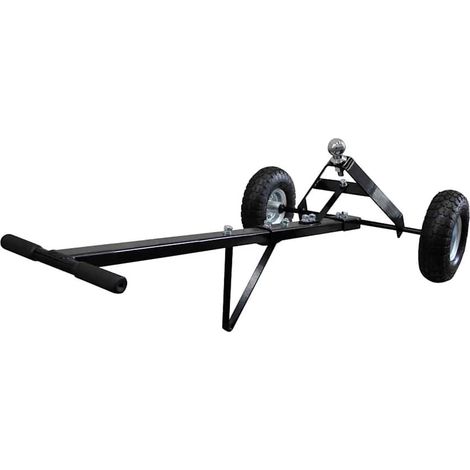 Chariot de remorque à main 2 roues en acier tubulaire, noir, capacité 275 kg - PANGIVO (1/5)