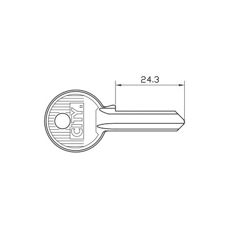 Iseo CHIAVE GREZZA PER LUCCHETTO CITY 4 Spine Lunghezza mm. 24,3 10.00 pz