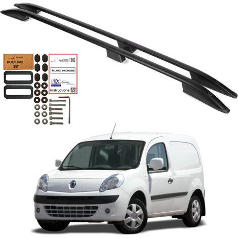 Dachreling Renault Kangoo II 2008-2022 L1 kurz schwarz massiv langlebig (1/5)