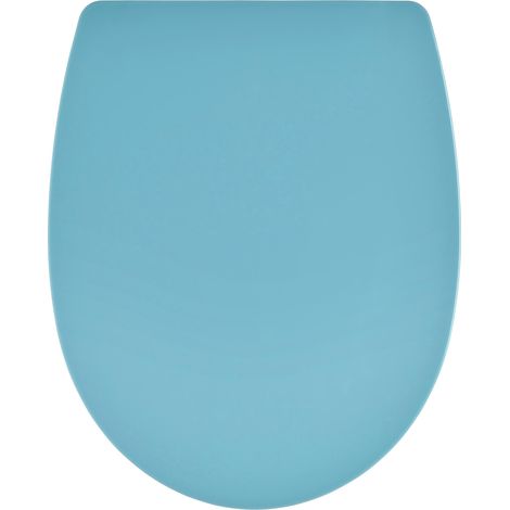 Wirquin – Abattant wc Marbella 20724242 – Thermoplastique bleu – Déclipsable avec frein de chute – Forme en U pour installation facile