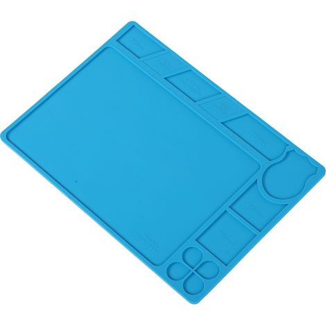 Tapis de protection thermorésistant magnétique pour poste de réparation, anti-brûlure pour pistolet à air chaud et fer à souder, surface antidérapante en silicone, adapté aux plateformes de téléphone (1/5)