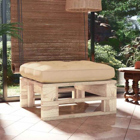 vidaXL Pouf palette de jardin bois de pin imprégné (1/5)