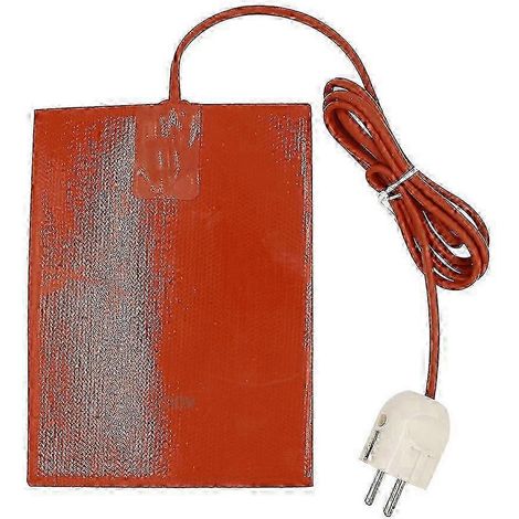 Plaque chauffante étanche 300 W pour carter d'huile, en silicone, compatible avec les prises européennes. (1/5)