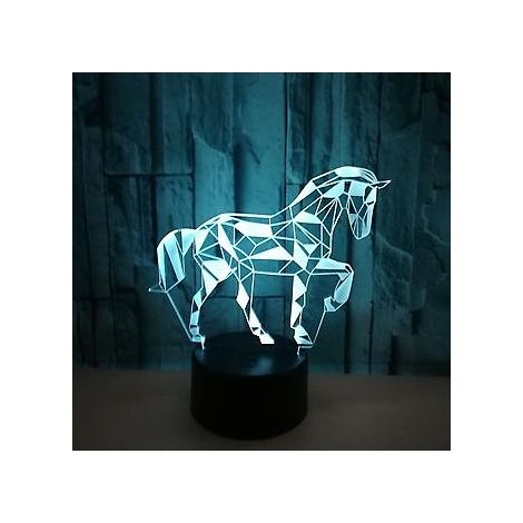 3D-LED-Nachtlicht mit optischer Täuschung, Nachttischlampe mit 7 Farben und Touch-Steuerung für Schlafzimmer und Tisch, Art-Deco-Nachtlicht für Kinder