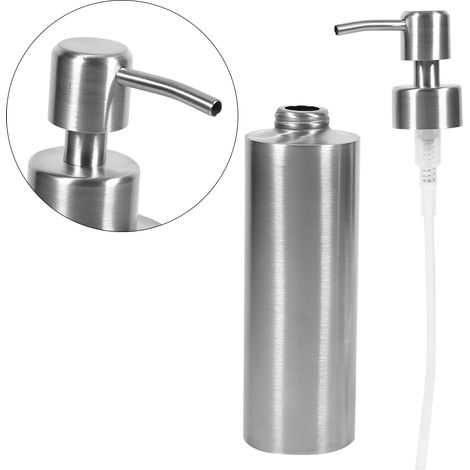 350 ml Seifenspender aus Edelstahl für Küchenarmaturen, Badezimmer, Shampoo-Box, Seifenbehälter (1/5)