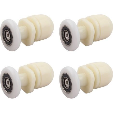 Roulettes Porte de Douche, 4 Pièces Roulette Porte Coulissante Douche en Laiton, pour Rouleau pour Remplacement de Douche Coulissante Verre Porte Coureurs Rouleaux (23MM) (1/4)
