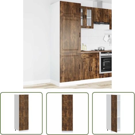 vidaXL Küchenschrank Porto Räuchereiche Holzwerkstoff (1/5)