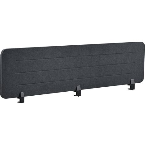 Panel separador tablero PET acústico tapizado de tela 180 x 40 cm gris oscuro Ziggy (1/5)