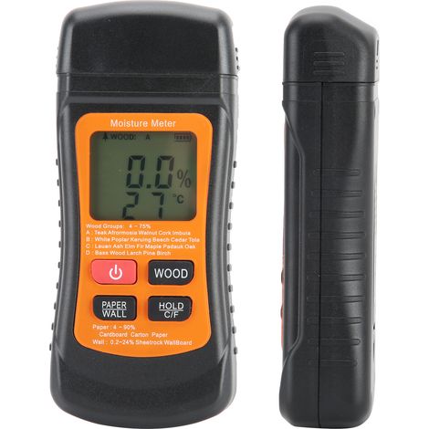Humidimètre/thermomètre pour bois 2 en 1 avec connecteur à broches, testeur d'humidité pour bois, thermomètre pour bois livré sans pile. (1/5)