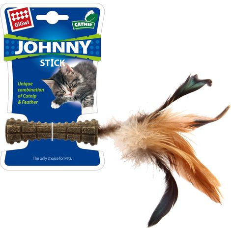 Bâton de Plumes pour Chat Jouet Naturel pour Chat et Chaton pour l'intérieur et l'extérieur Jeu interactif (1/5)