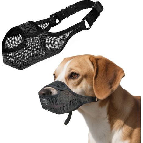 1 muselière pour chien, respirante, pour grands chiens, réglable, pour protéger contre les aboiements, taille XXL (1/5)