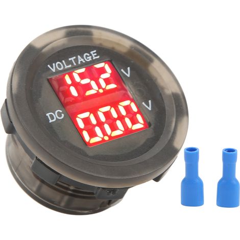 Chargeur de batterie voiture voltmètre LED numérique 12-24V étanche double affichage tension universel pour véhicules (1/5)